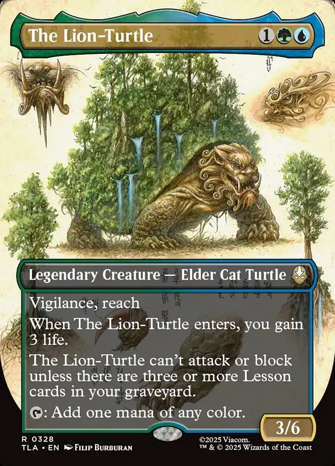 2025 Avatar: The Last Airbender The Lion-Turtle rare #328 rare card image