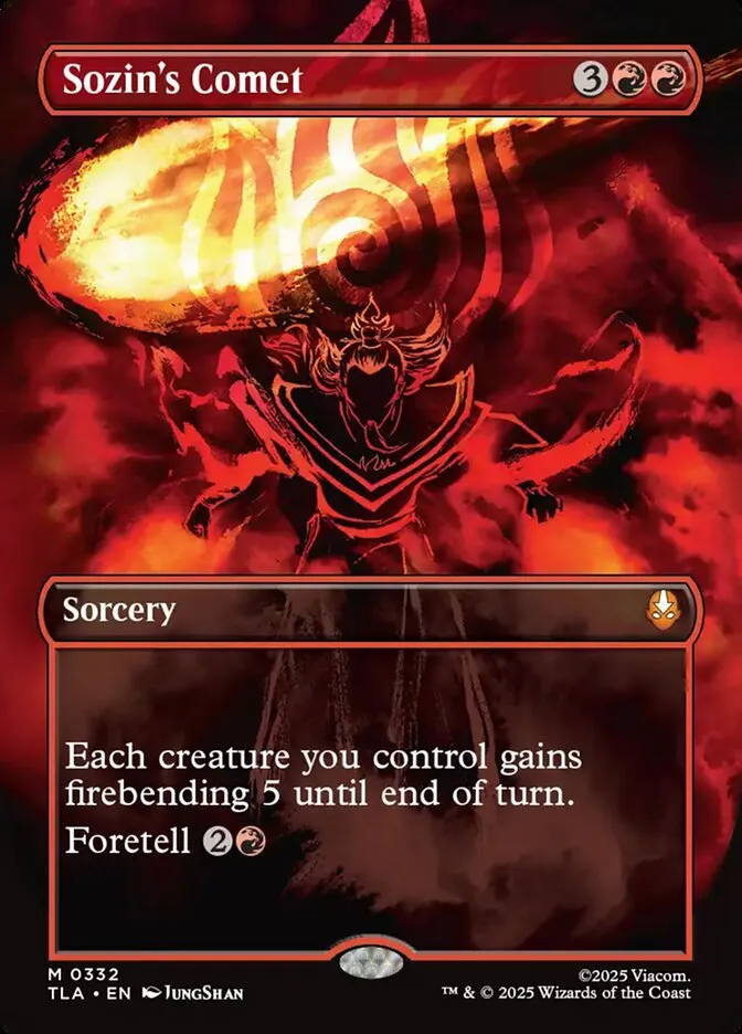 2025 Avatar: The Last Airbender Sozin's Comet mythic #332 mythic card image