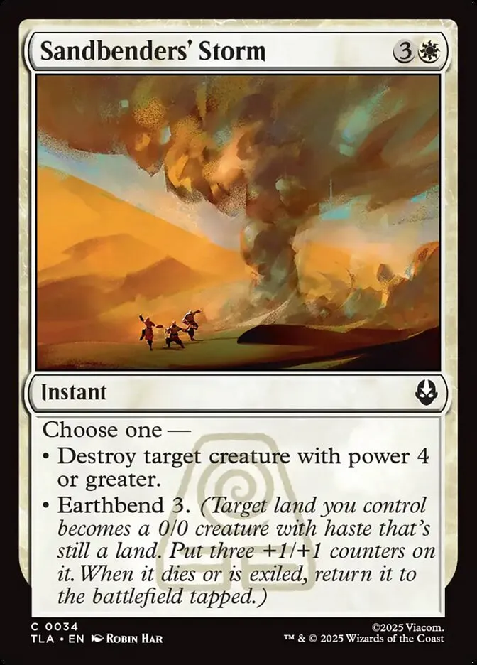 2025 Avatar: The Last Airbender Sandbenders' Storm [Foil] common #34 common card image