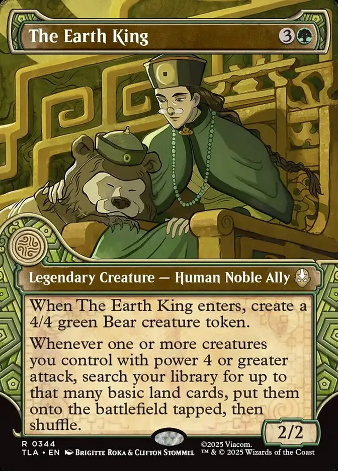 2025 Avatar: The Last Airbender The Earth King rare #344 rare card image