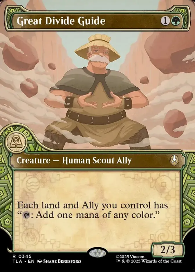 2025 Avatar: The Last Airbender Great Divide Guide rare #345 rare card image