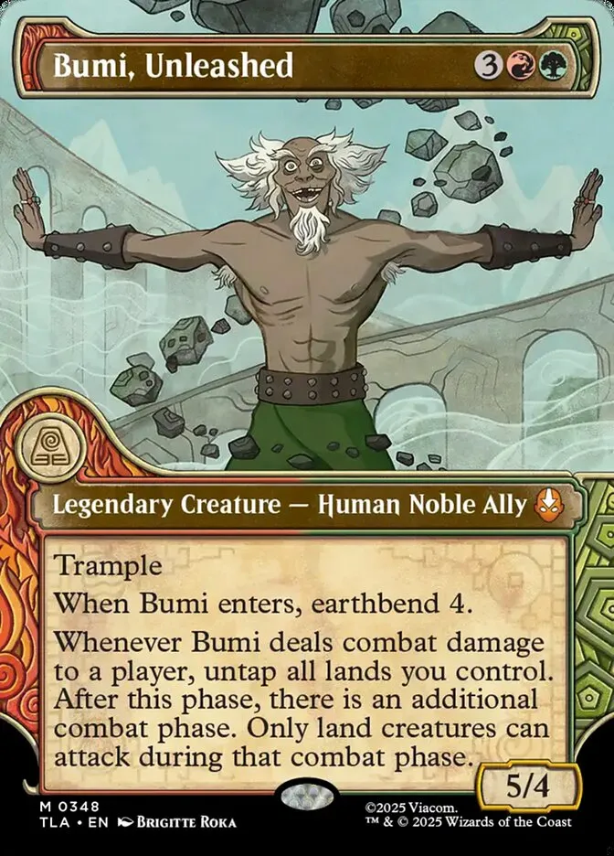 2025 Avatar: The Last Airbender Bumi, Unleashed mythic #348 mythic card image