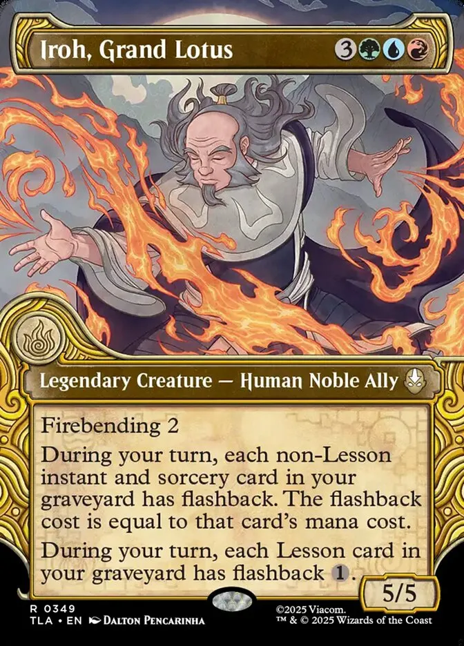 2025 Avatar: The Last Airbender Iroh, Grand Lotus rare #349 rare card image