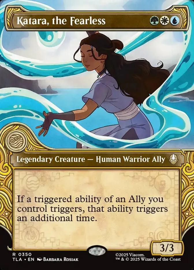 2025 Avatar: The Last Airbender Katara, the Fearless rare #350 rare card image