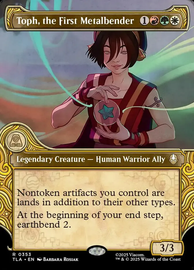 2025 Avatar: The Last Airbender Toph, the First Metalbender rare #353 rare card image