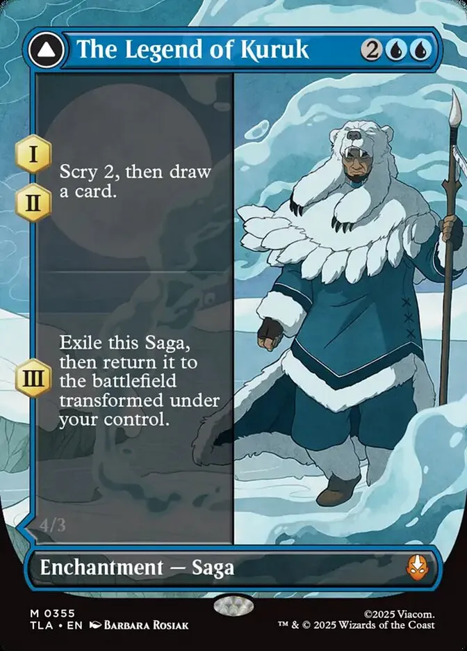 2025 Avatar: The Last Airbender The Legend of Kuruk // Avatar Kuruk mythic #355 mythic card image