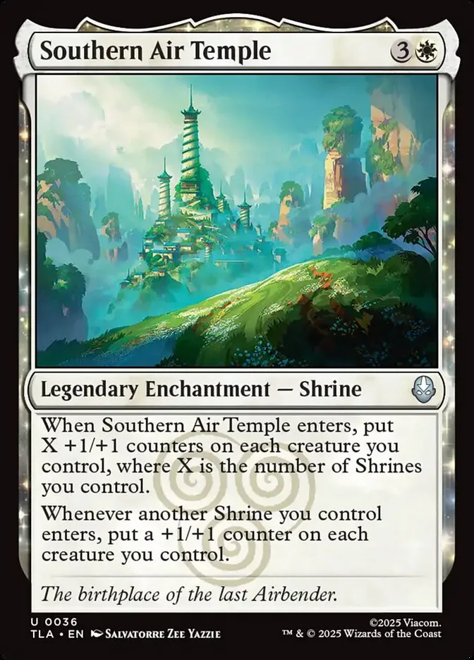 2025 Avatar: The Last Airbender Southern Air Temple [Foil] uncommon #36 uncommon card image