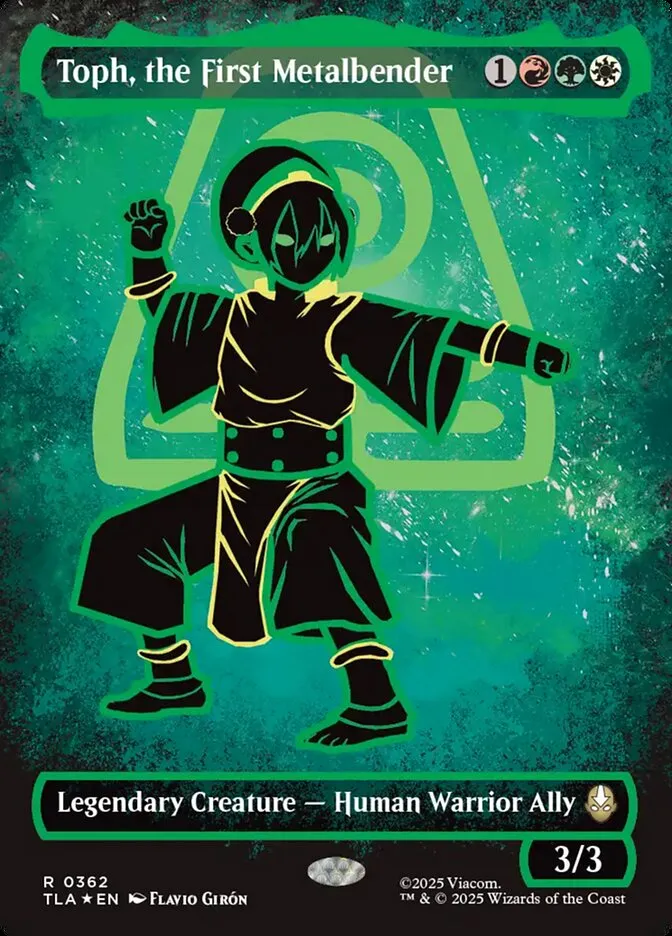 2025 Avatar: The Last Airbender Toph, the First Metalbender [Borderless] rare #362 rare card image