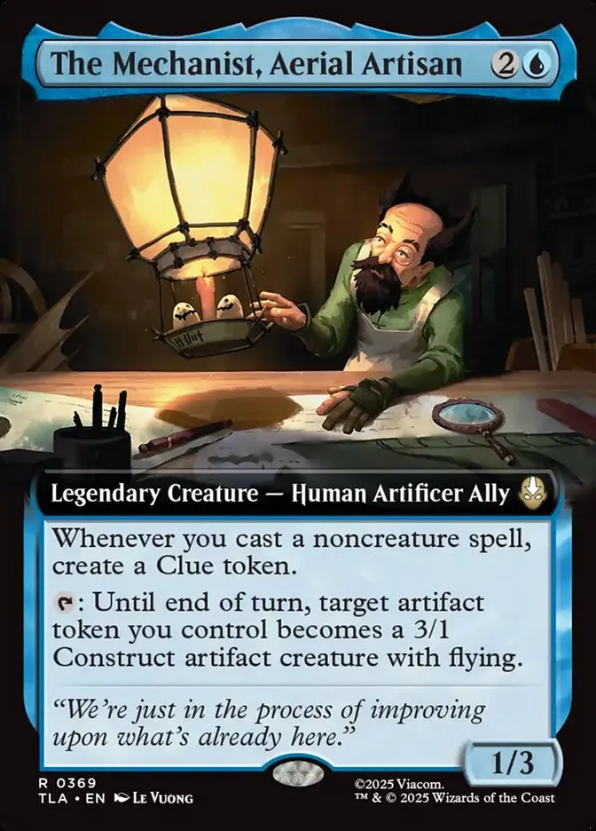2025 Avatar: The Last Airbender The Mechanist, Aerial Artisan rare #369 rare card image
