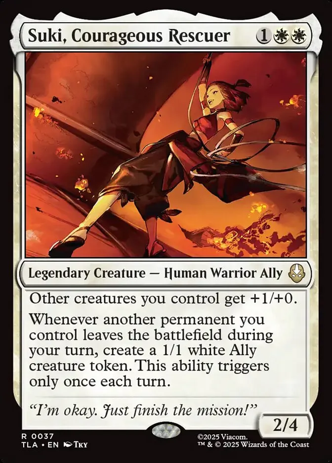2025 Avatar: The Last Airbender Suki, Courageous Rescuer [Foil] rare #37 rare card image