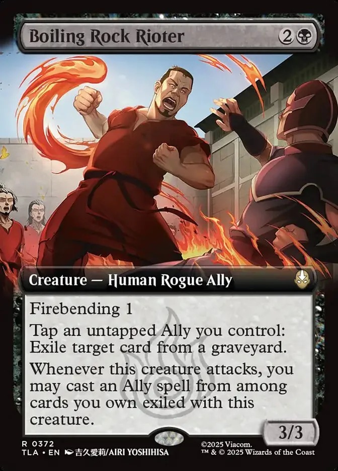 2025 Avatar: The Last Airbender Boiling Rock Rioter rare #372 rare card image