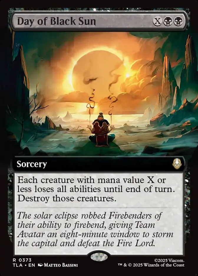2025 Avatar: The Last Airbender Day of Black Sun rare #373 rare card image