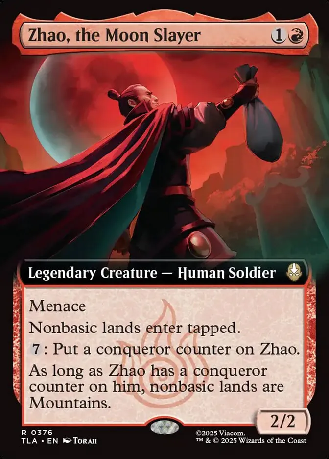 2025 Avatar: The Last Airbender Zhao, the Moon Slayer rare #376 rare card image