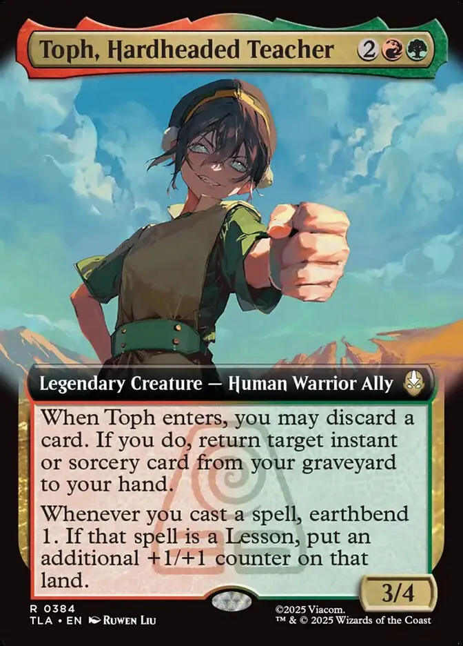 2025 Avatar: The Last Airbender Toph, Hardheaded Teacher rare #384 rare card image