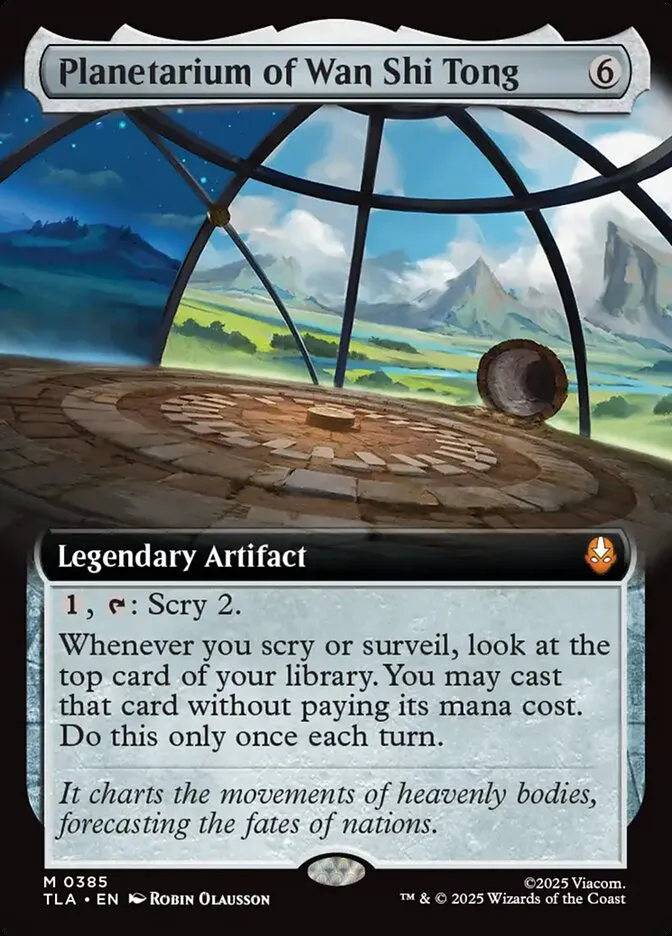 2025 Avatar: The Last Airbender Planetarium of Wan Shi Tong mythic #385 mythic card image