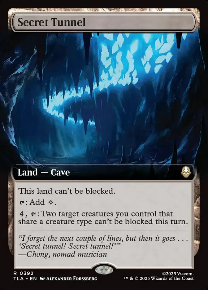 2025 Avatar: The Last Airbender Secret Tunnel rare #392 rare card image