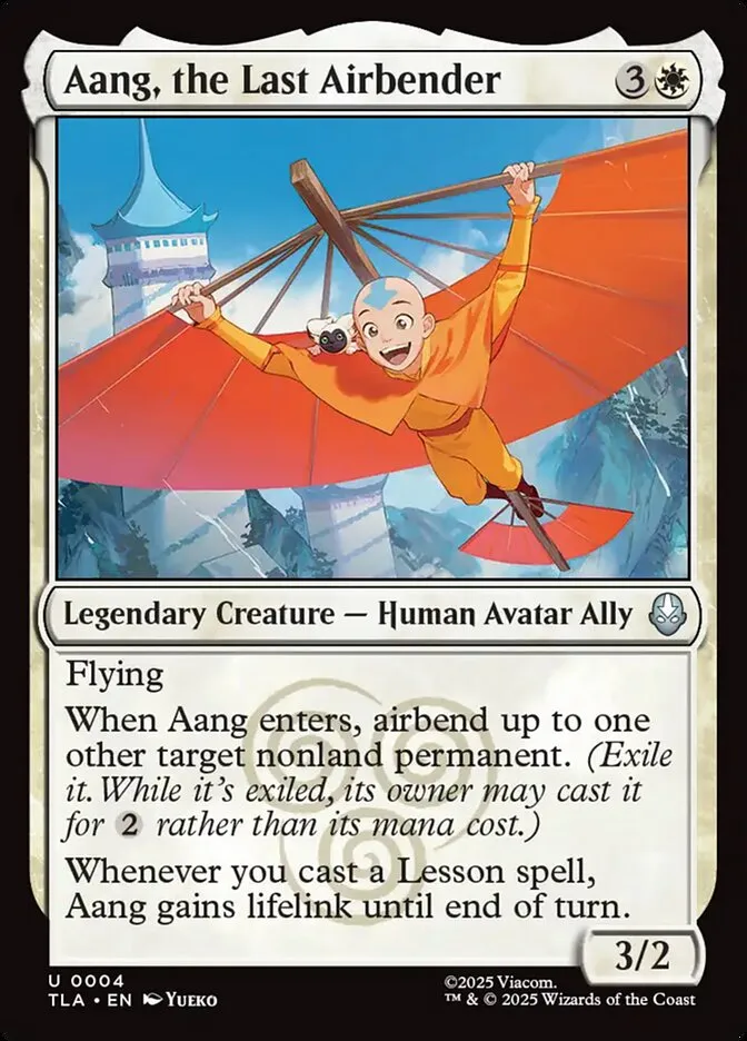 2025 Avatar: The Last Airbender Aang, the Last Airbender [Foil] uncommon #4 uncommon card image