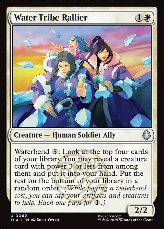 2025 Avatar: The Last Airbender Water Tribe Rallier [Foil] uncommon #42 uncommon card image