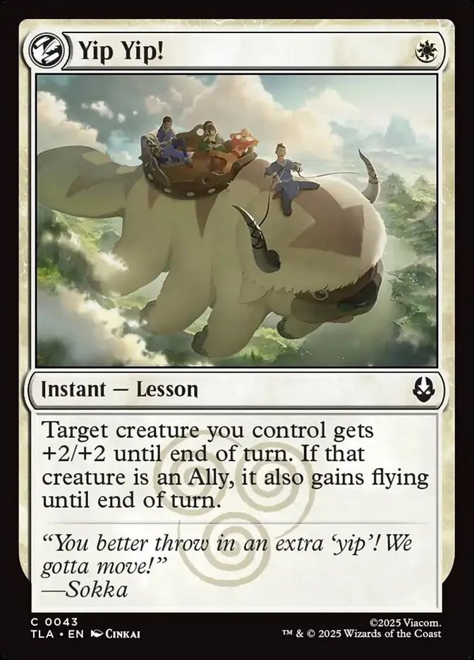 2025 Avatar: The Last Airbender Yip Yip! common #43 common card image