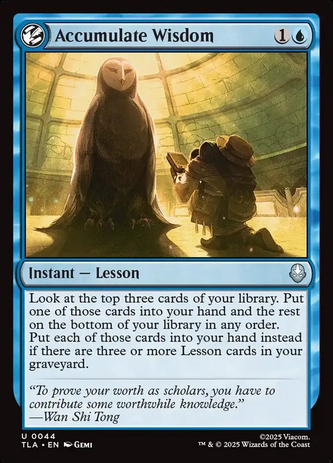 2025 Avatar: The Last Airbender Accumulate Wisdom [Foil] uncommon #44 uncommon card image