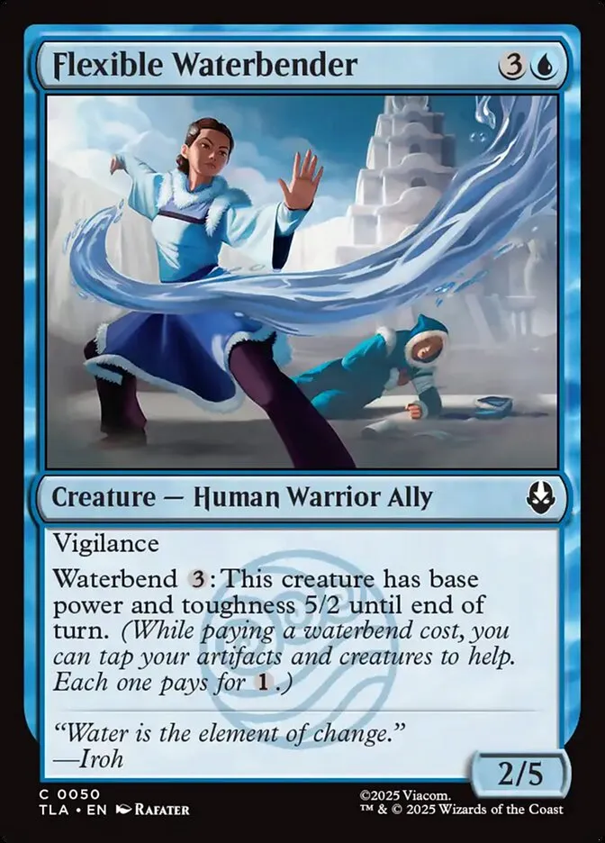 2025 Avatar: The Last Airbender Flexible Waterbender [Foil] common #50 common card image