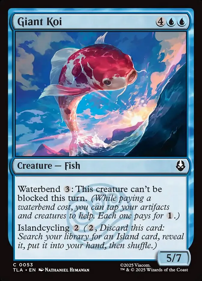 2025 Avatar: The Last Airbender Giant Koi [Foil] common #53 common card image