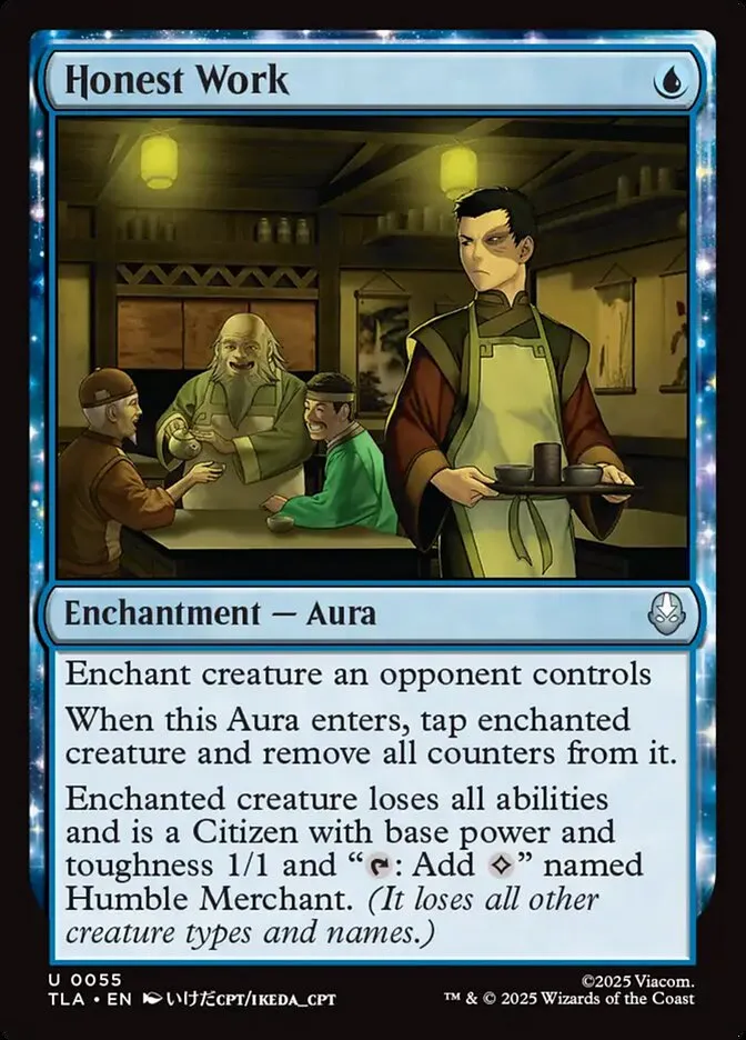 2025 Avatar: The Last Airbender Honest Work [Foil] uncommon #55 uncommon card image