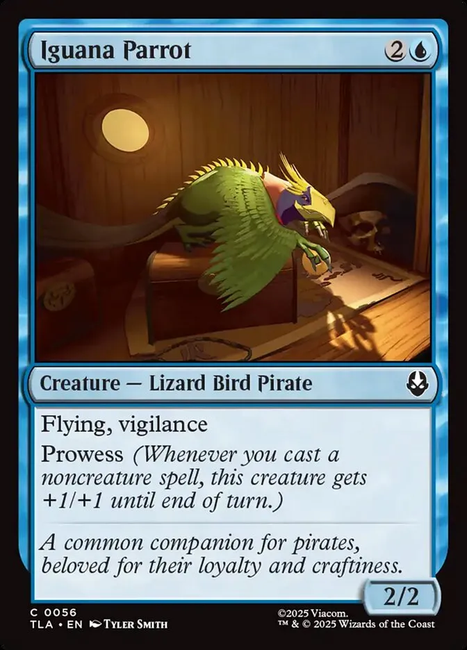 2025 Avatar: The Last Airbender Iguana Parrot [Foil] common #56 common card image