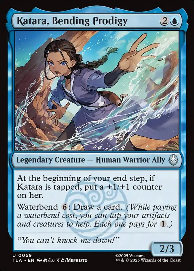 2025 Avatar: The Last Airbender Katara, Bending Prodigy [Foil] uncommon #59 uncommon card image