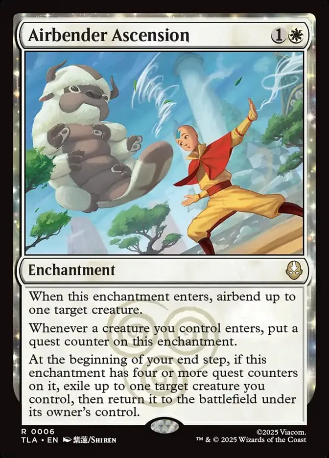 2025 Avatar: The Last Airbender Airbender Ascension [Foil] rare #6 rare card image