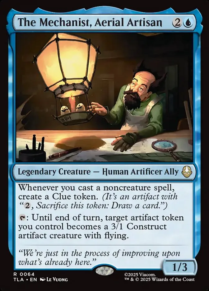 2025 Avatar: The Last Airbender The Mechanist, Aerial Artisan [Foil] rare #64 rare card image