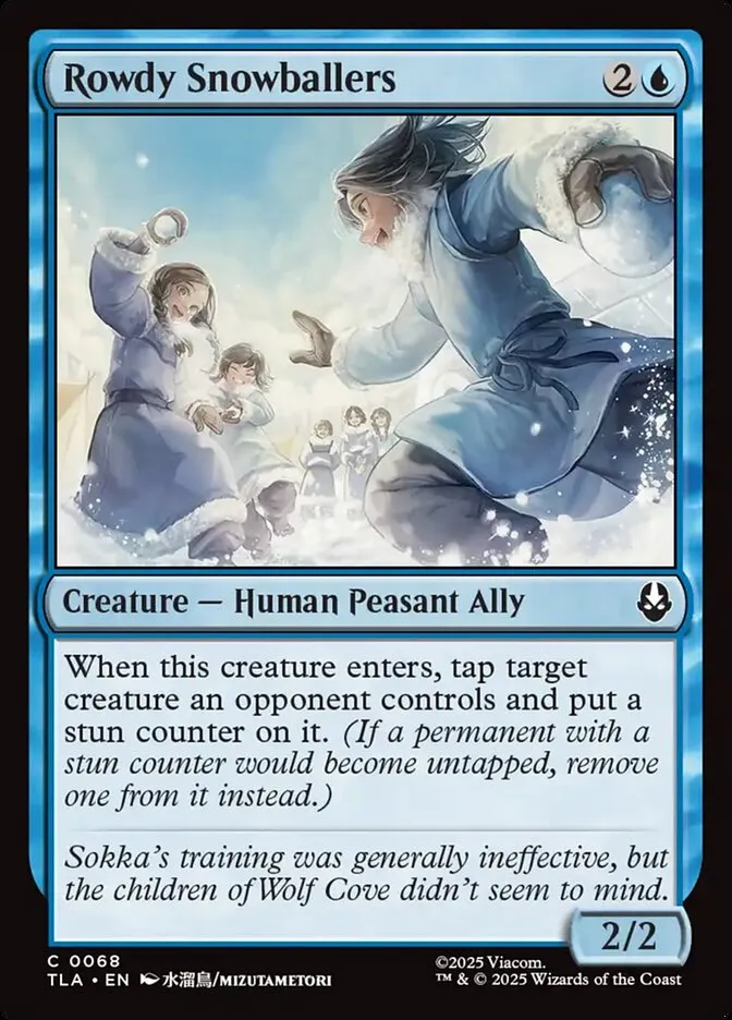 2025 Avatar: The Last Airbender Rowdy Snowballers [Foil] common #68 common card image
