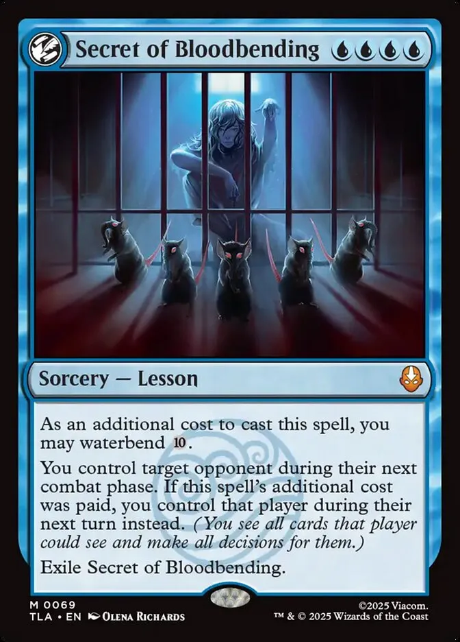 2025 Avatar: The Last Airbender Secret of Bloodbending [Foil] mythic #69 mythic card image
