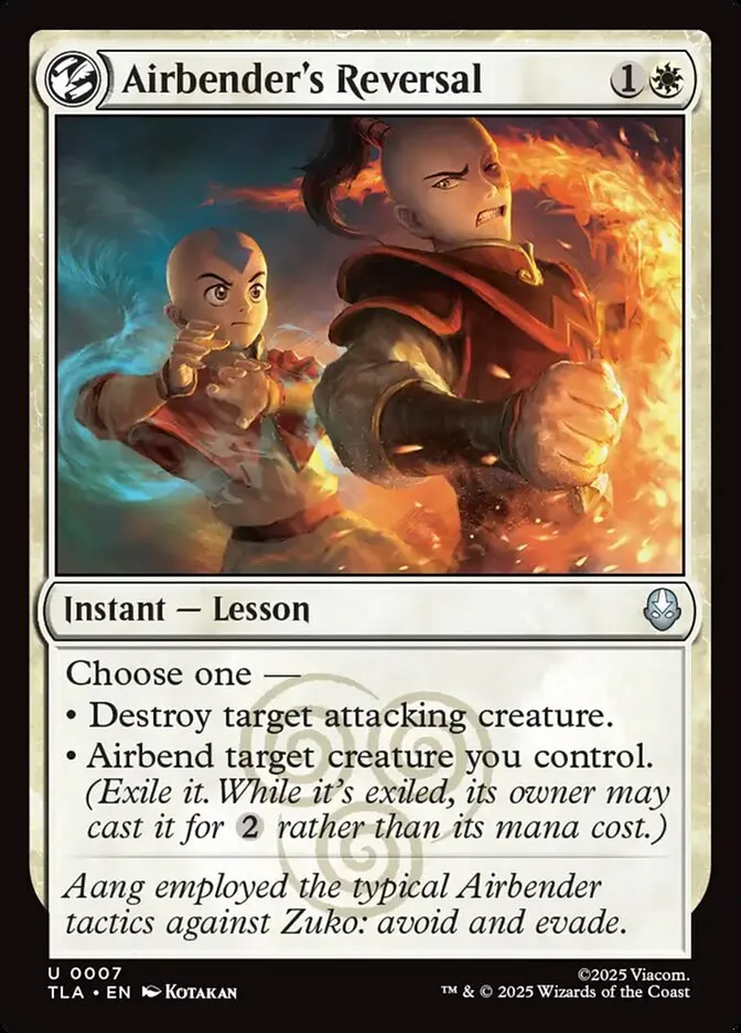 2025 Avatar: The Last Airbender Airbender's Reversal [Foil] uncommon #7 uncommon card image