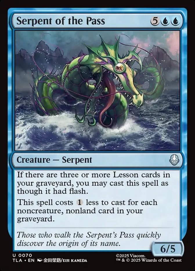 2025 Avatar: The Last Airbender Serpent of the Pass [Foil] uncommon #70 uncommon card image