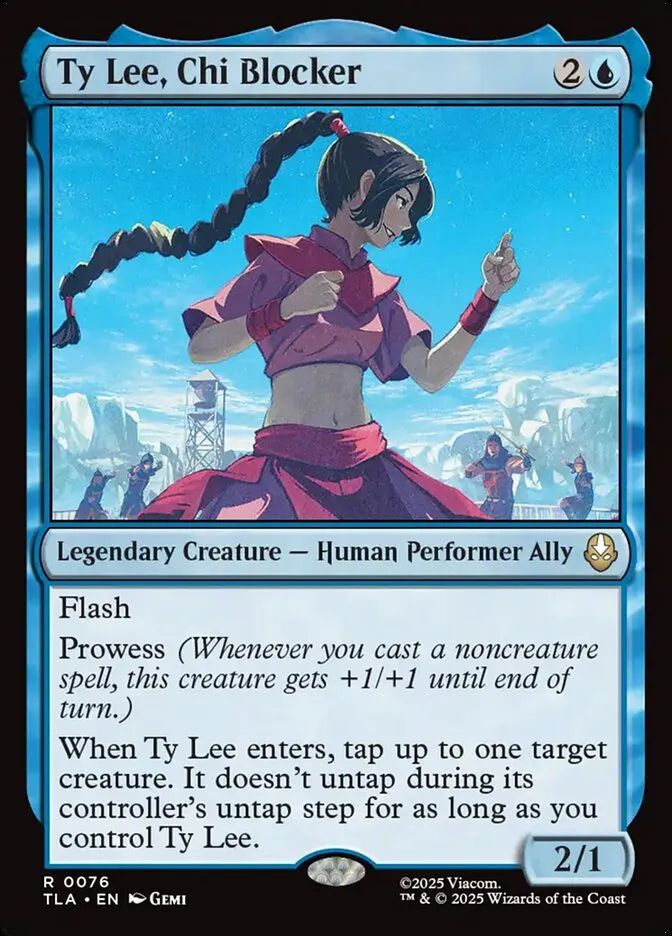 2025 Avatar: The Last Airbender Ty Lee, Chi Blocker [Foil] rare #76 rare card image
