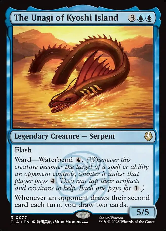 2025 Avatar: The Last Airbender The Unagi of Kyoshi Island [Foil] rare #77 rare card image