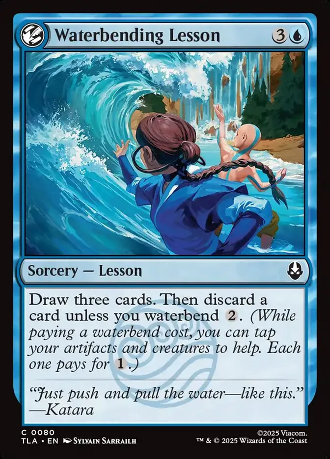 2025 Avatar: The Last Airbender Waterbending Lesson [Foil] common #80 common card image