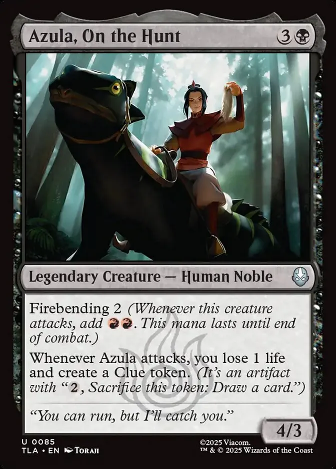 2025 Avatar: The Last Airbender Azula, On the Hunt #85 uncommon card image