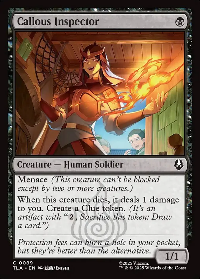 2025 Avatar: The Last Airbender Callous Inspector #89 common card image