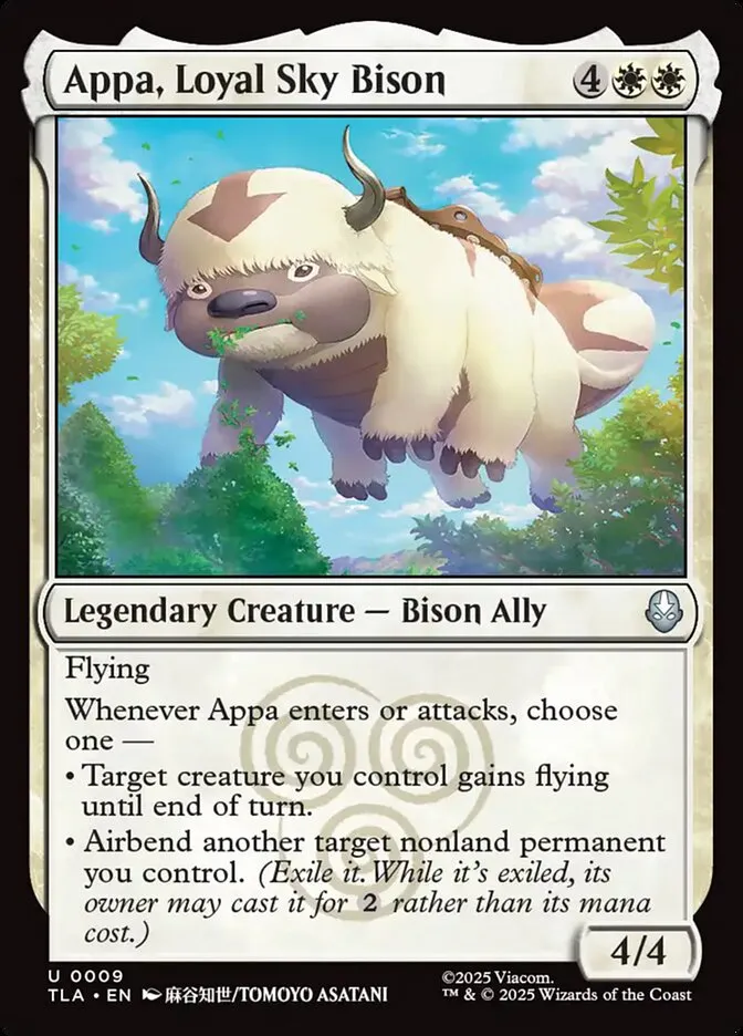 2025 Avatar: The Last Airbender Appa, Loyal Sky Bison [Foil] uncommon #9 uncommon card image