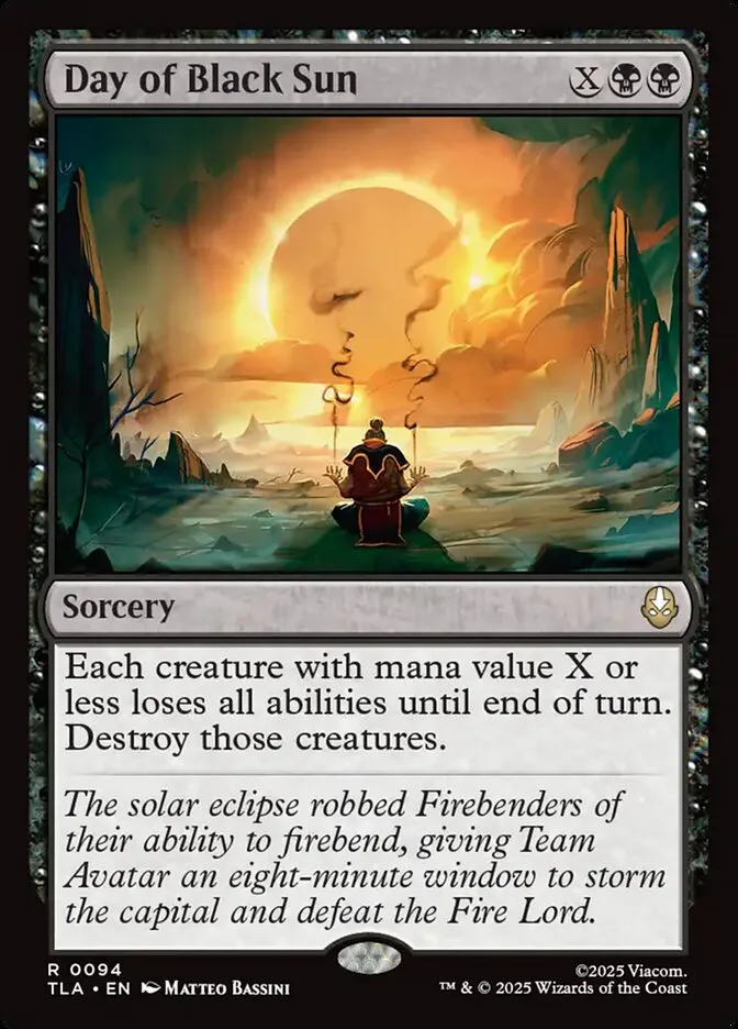 2025 Avatar: The Last Airbender Day of Black Sun rare #94 rare card image