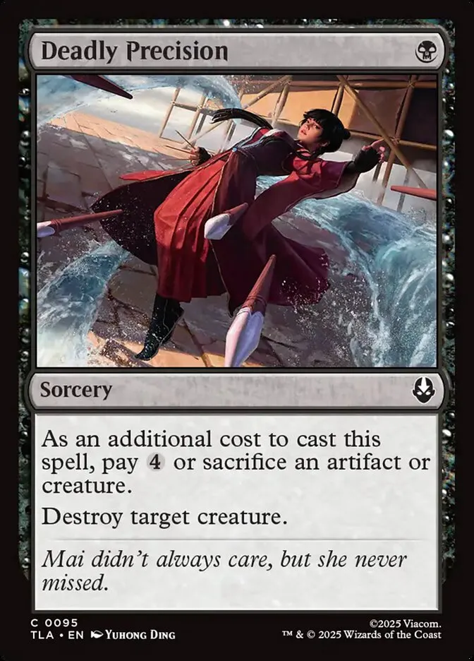 2025 Avatar: The Last Airbender Deadly Precision #95 common card image