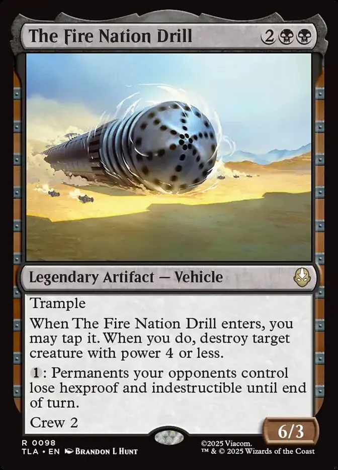2025 Avatar: The Last Airbender The Fire Nation Drill rare #98 rare card image