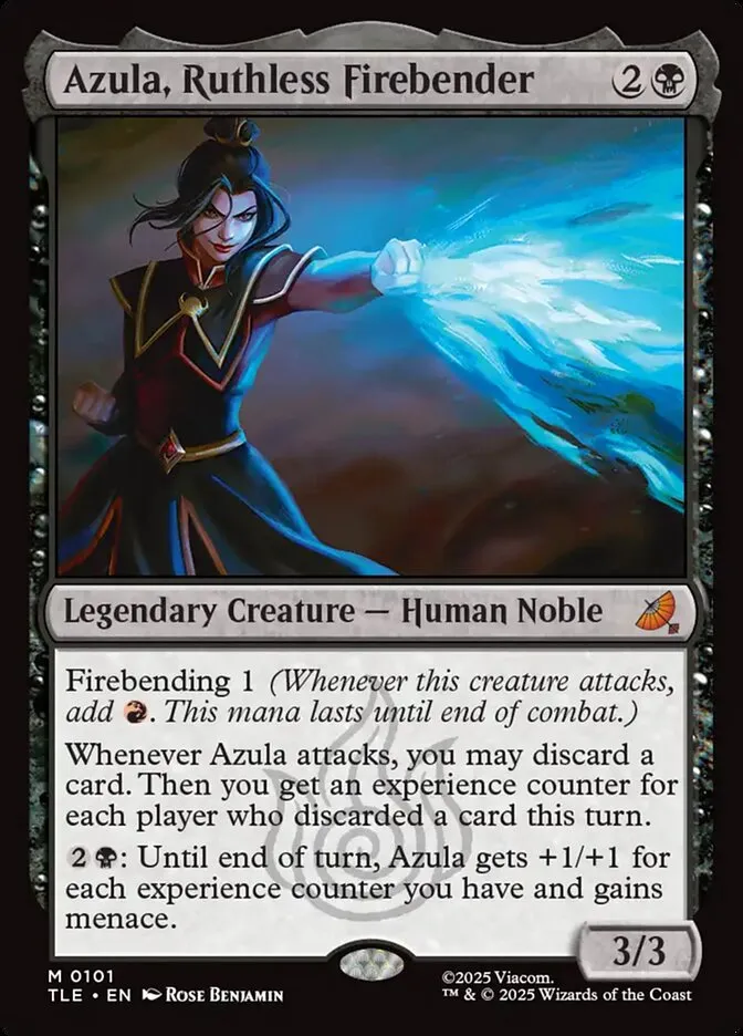 2025 Avatar: The Last Airbender Eternal Azula, Ruthless Firebender mythic #101 mythic card image