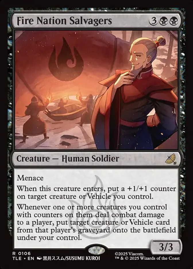 2025 Avatar: The Last Airbender Eternal Fire Nation Salvagers #106 rare card image