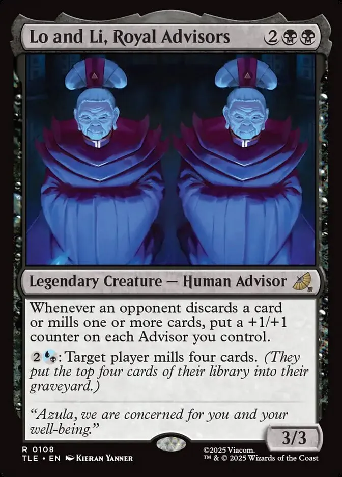 2025 Avatar: The Last Airbender Eternal Lo and Li, Royal Advisors #108 rare card image