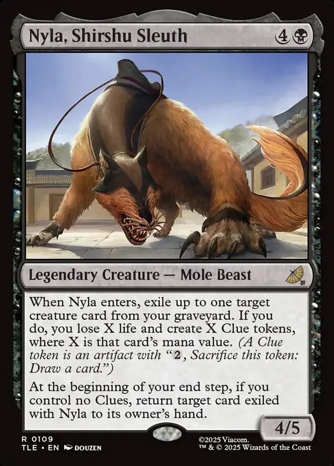2025 Avatar: The Last Airbender Eternal Nyla, Shirshu Sleuth #109 rare card image