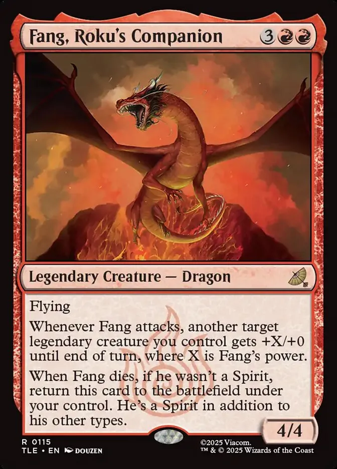 2025 Avatar: The Last Airbender Eternal Fang, Roku's Companion #115 rare card image