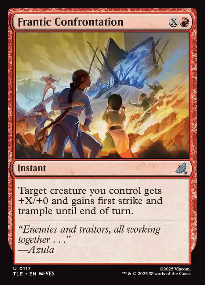 2025 Avatar: The Last Airbender Eternal Frantic Confrontation #117 uncommon card image